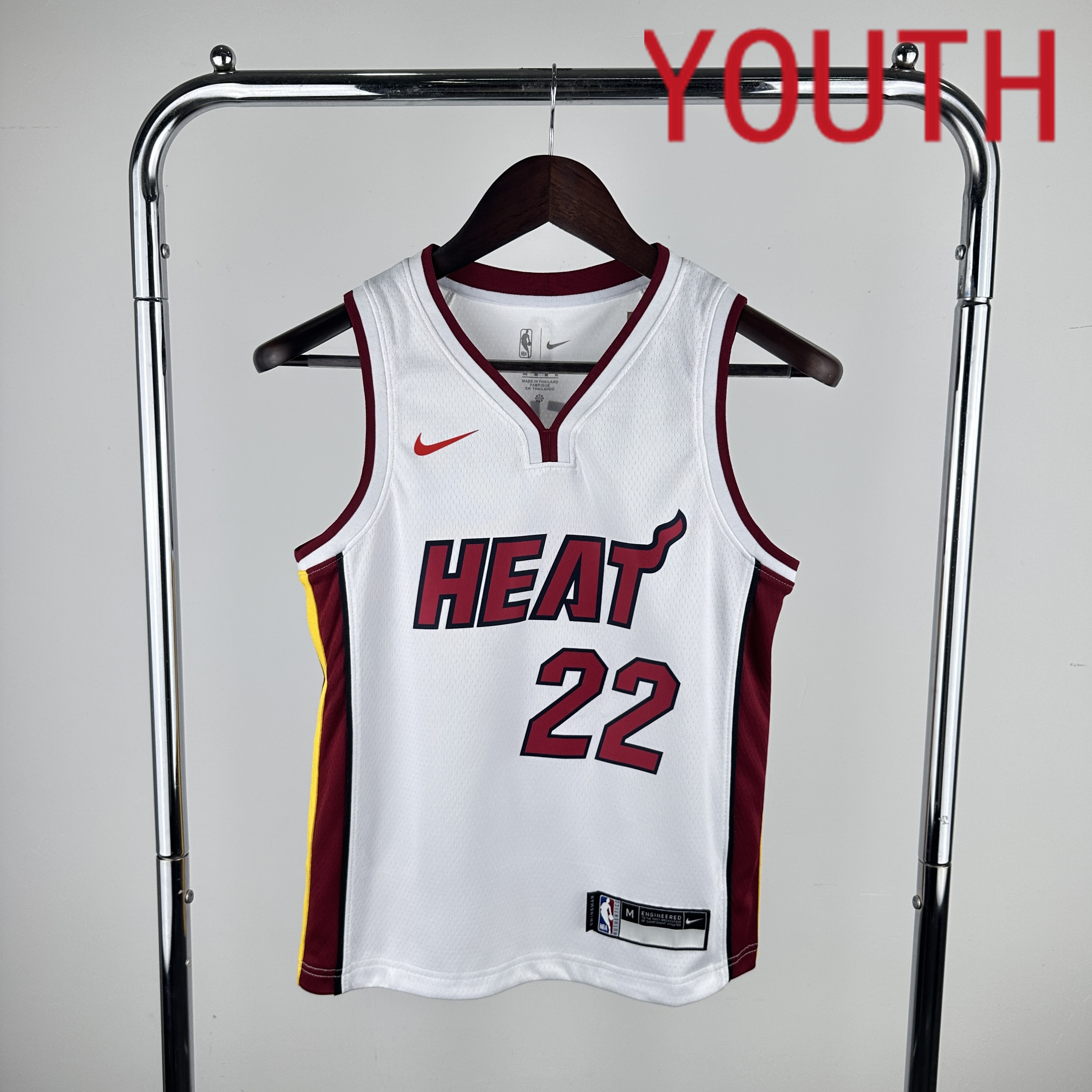 Youth Miami Heat #22 Butler White Nike 2024 NBA Jersey->youth nba jersey->Youth Jersey